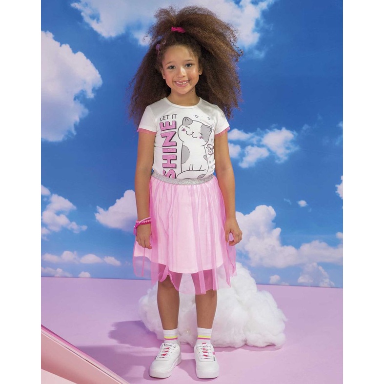 Saia de best sale tule neon infantil