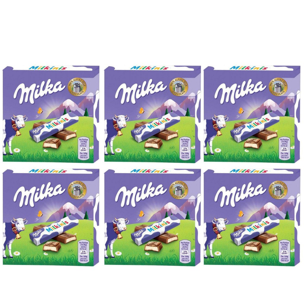 6 Caixa De Chocolate Milka-milkinis Sticks Tabletes 43,75g | Shopee Brasil