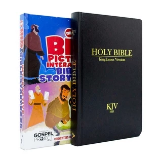 Combo Bíblia Em Inglês Holy Bible King James Version 1611 + Bíblia Infantil Em Inglês The Big Picture Interactive Bible