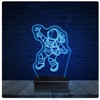 Luminária Led Acrilico Abajur - Astronauta Desenho 21