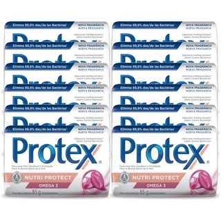 Kit Sabonete em Barra Protex Nutri Protect Omega 3 85g com 12 unidades em Oferta na Shopee
