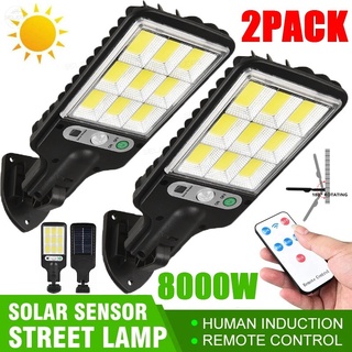 Luz Solar Exterior 8000W Com Controle Remoto Refletor LED Transparente E Sensor De Movimento Ajustável