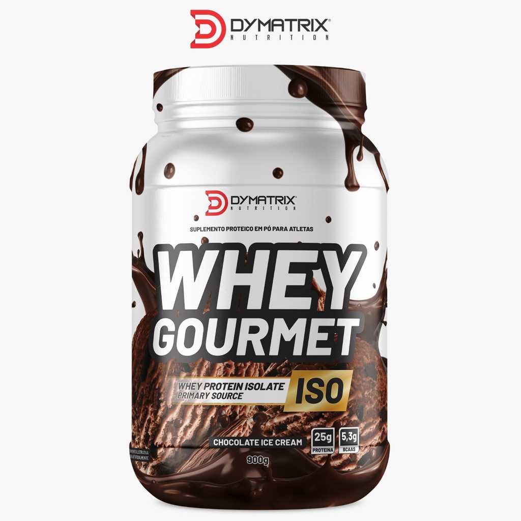 KIT 2X Whey Protein Gourmet Dymatrix 1,8KG(2POTES)