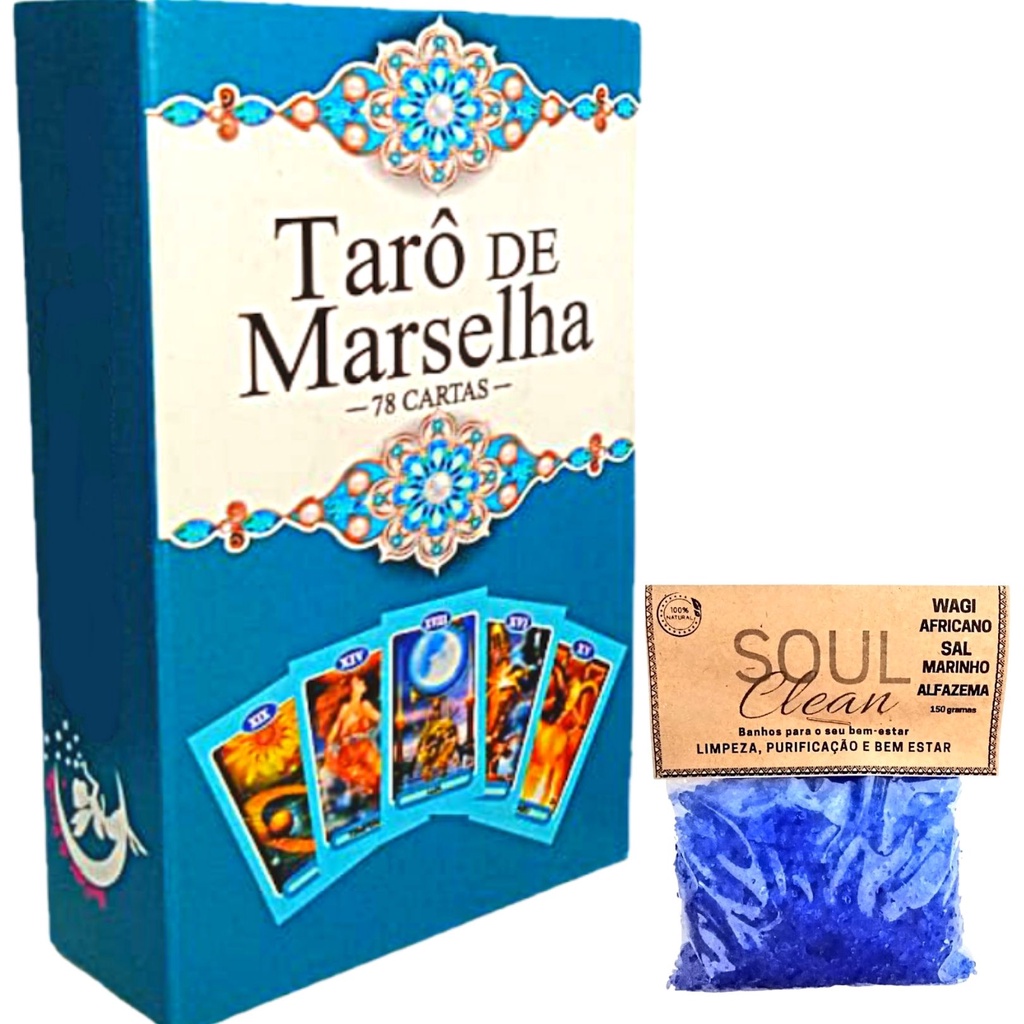Baralho Tarot Marselha Original 78 Cartas+grátis Kit 7pedras