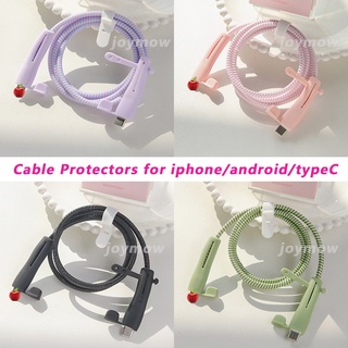 Protetor De Cabo Conjunto De Bobinador De Cabos De Carregamento De Telefones Móveis Compatível Para 1phone/android/typec
