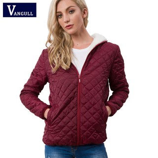 2022 Nova Mulheres Casaco Com Capuz Jaqueta De Forro De Pelúcia Quente Outono Inverno Moda Vermelho