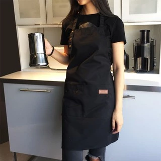 Beauty shop coffee shop milk tea shop high-end restaurant apron cooking breathable canvas fashion apronAvental De Cozinha Da Moda Para