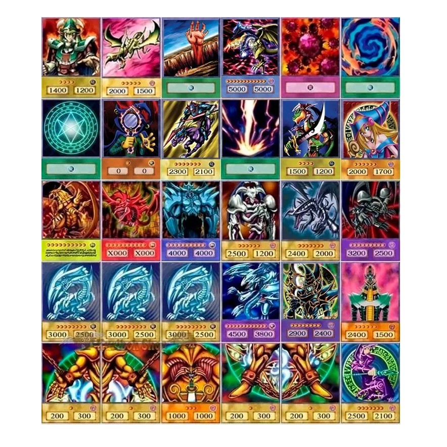 30 cartas yugioh versão anime