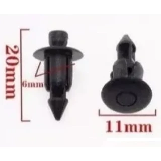 10 Travas Grampo 6mm Carenagem Kawasaki Ninja 250 / 300