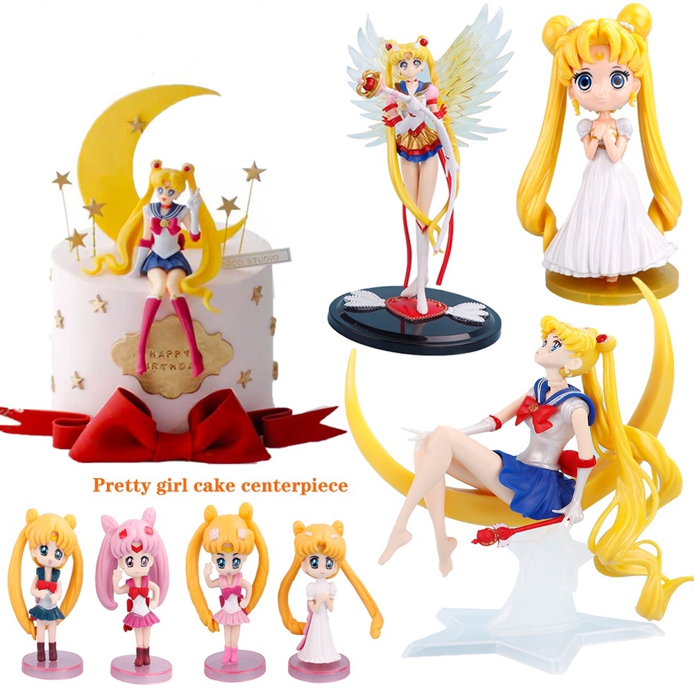 Figuras De Ação Dos Desenhos Animados Sailor Moon Power Pvc Modelo Anime Coleção Kid Toy Presente