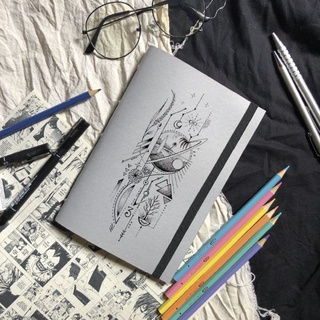 Sketchbook Kakashi Desenhos, com folhas grossas 120g 96 páginas Off-set ou  Pólen Bold.