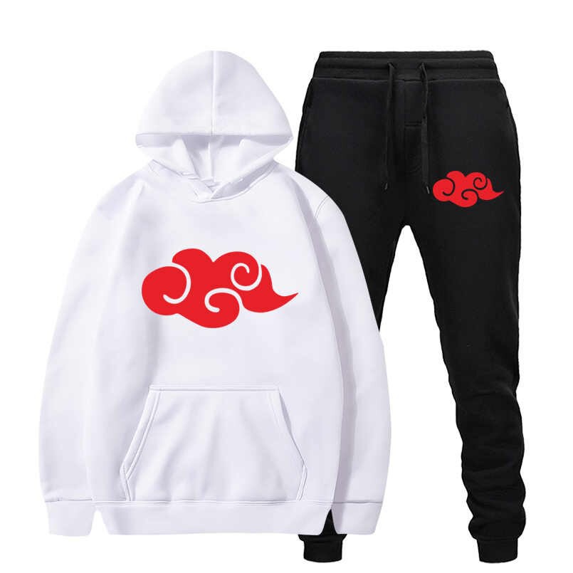 Conjunto de Moletom Naruto Nuvem Akatsuki Infantil com Capuz