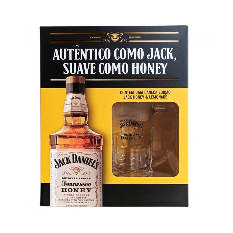 Kit Jack Daniels Honey e Lemonade com Caneca 1000ml Shopee Brasil