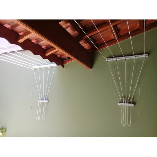 Varal Em Alumínio De Parede A Parede Com 5, 7, 8 10 Mts de Corda | Shopee  Brasil