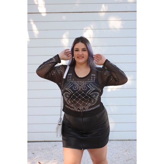 Saia de best sale cirre plus size