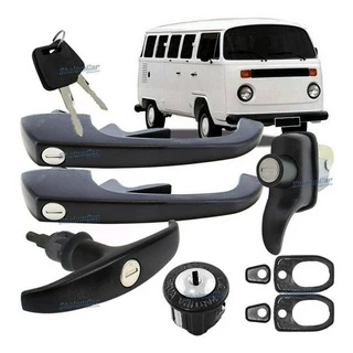 Kit MaÇAnetas Porta Mesma Chave Kombi Pick Up Cabrita Preta