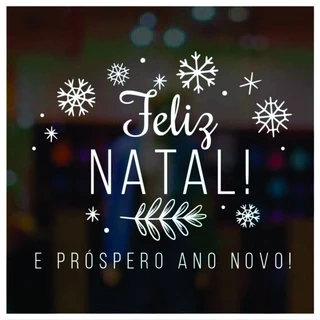 Adesivo Decorativo Feliz Natal E Ano Novo Decoração Vitrine