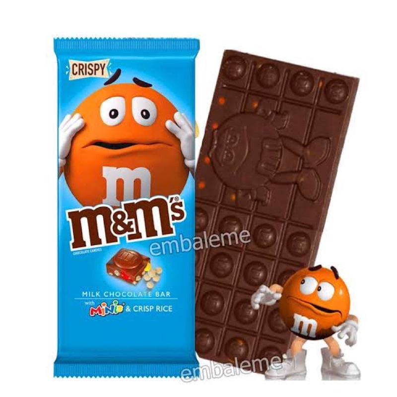 Barra de Chocolate ao Leite Recheio M&M's Crispy Rice 113g - Importado ...