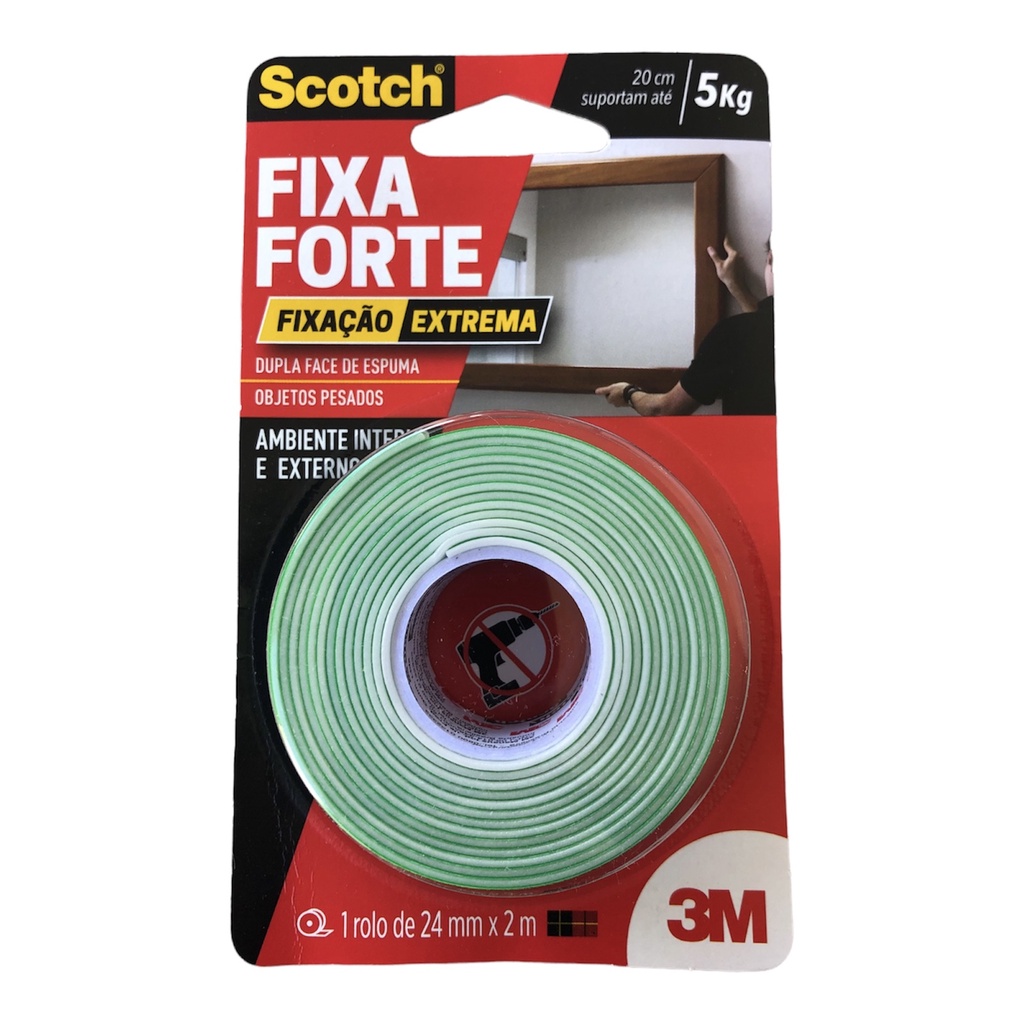 Fita Dupla Face 3m Fixação Extrema Espelho 5kg | Shopee Brasil