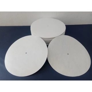 par de feltros brancos para sublimação DURINHOS super macios para toca discos slipmat tapete tamanho 30x30cm