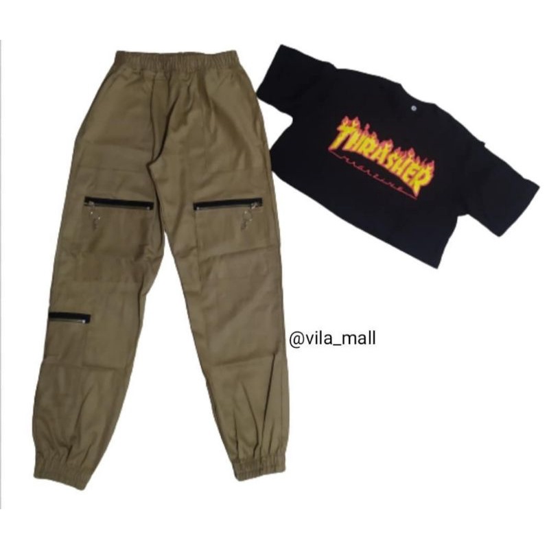 Calça 2024 camuflada thrasher