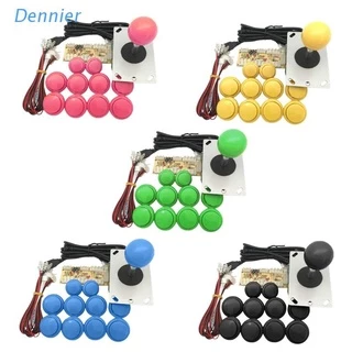 Den Arcade Joystick Kit Diy Atraso De Zero Usb Codi @ @ Ficador Para Pc Ps3 Sanwa Joystick E Botões De Pressão Para Arcade Mame