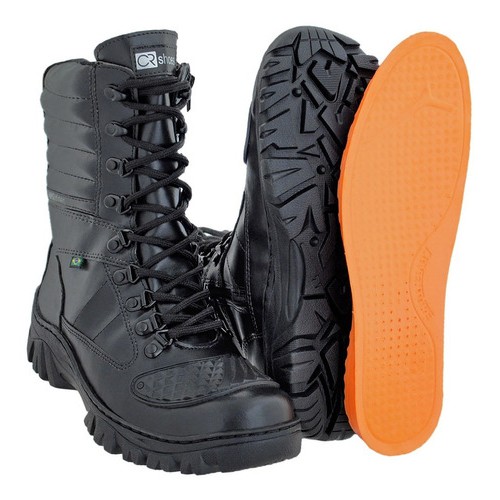 Bota Coturno Militar Motoqueiro Com Palmilha Em Gel Crshoes 8019