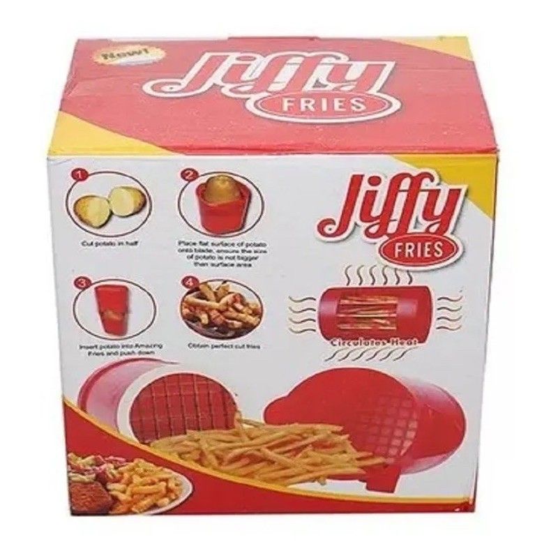 Fatiador Batata Fritas Microondas Original Jiffy Fries Cortador 2 em 1