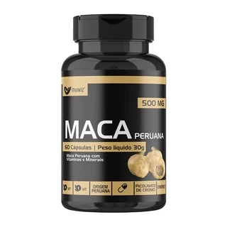 Maca Peruana Muwiz 60 Cápsulas 500mg - Produto Original
