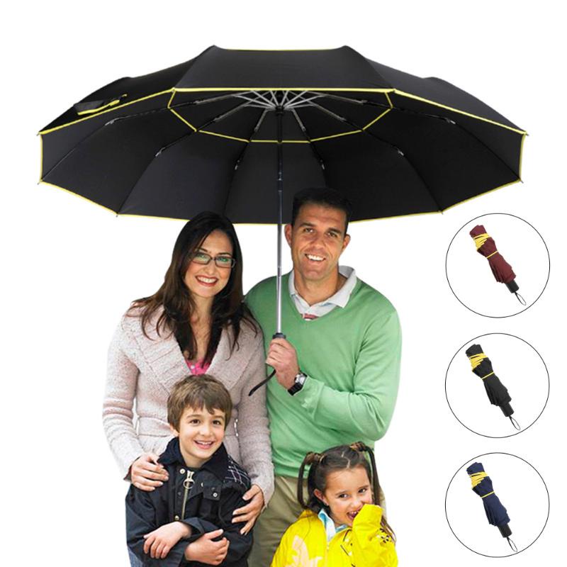 Guarda-Chuva 62 Polegada Aberto Golf Umbrella Extra Grande Oversize Duplo Dossel Vento À Prova D 'Água Vara Guarda-Chuvas	