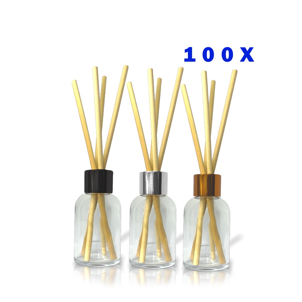 100 Frascos vidro mini aromatizador 30ml com vareta e tampa furada para lembrancinhas festas e casamentos