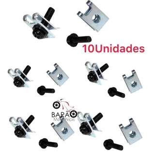 PARAFUSOS COM PRESILHA 4X16 FIXAR CARENAGEM BIZ100 12-/BIZ110i/BIZ125 11-/FAN160/TI160/PCX15 10 Unidades