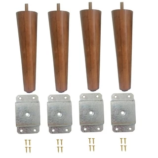 4 Pés palito 20cm + chapa reta + parafuso