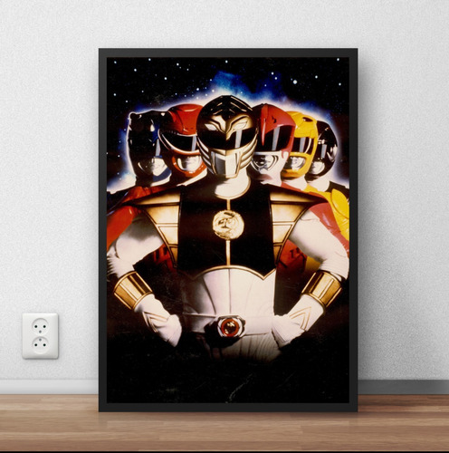 Quadro / Poster Moldura Power Rangers Retro Classico P6647