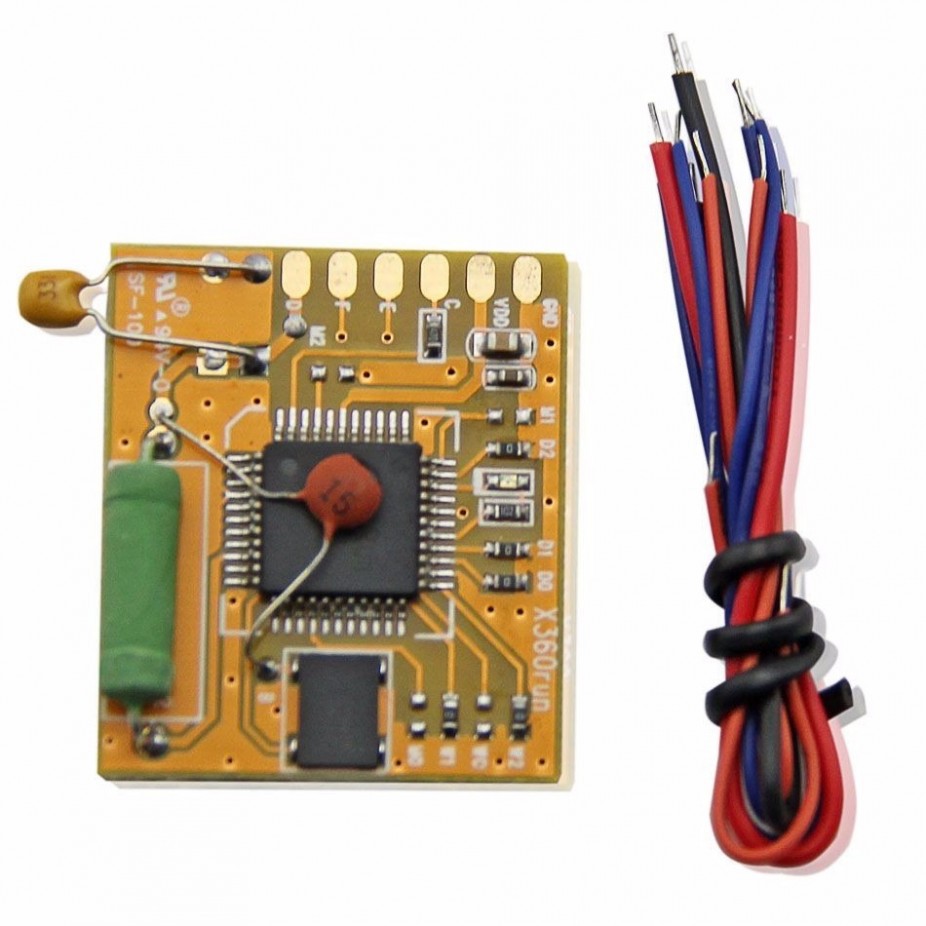 Run v1.0 Para Xbox 360 Chip x360run Amarelo Destrava Placas Corona E
