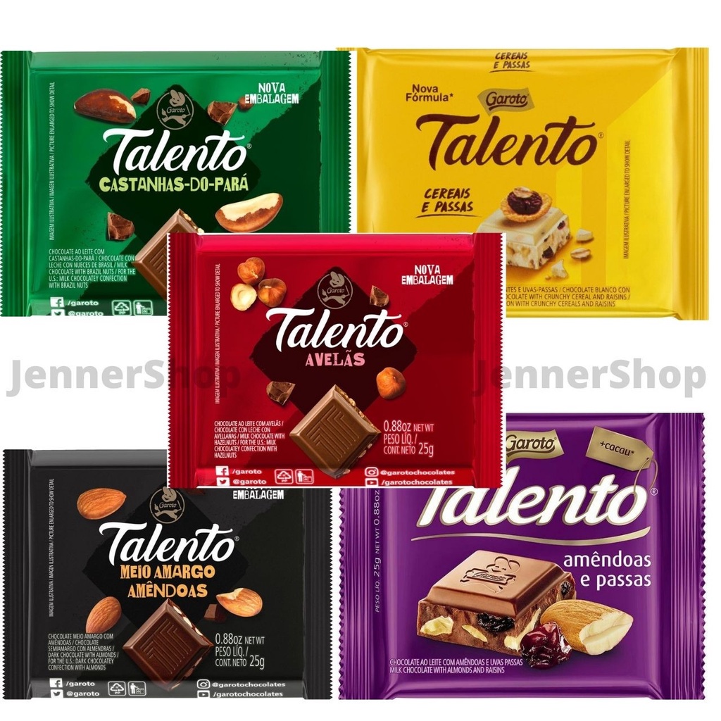 Chocolate Talento Garoto 25g Shopee Brasil