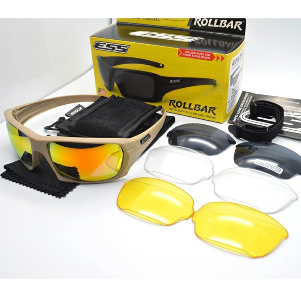 Oculos Ess Rollbar Balístico Airsoft + Acessórios 4 lentes tático