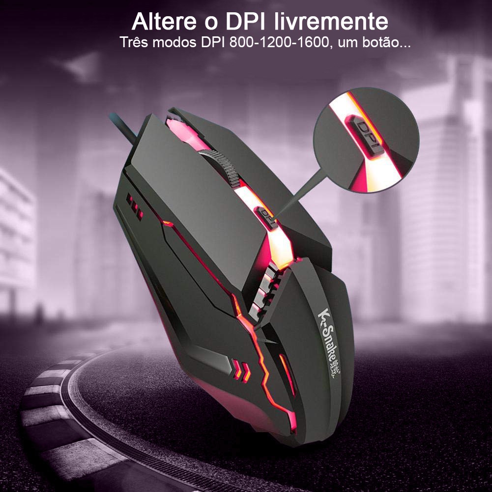 Mouse Gamer, Mouse Para Jogos USB Com Fio | Shopee Brasil