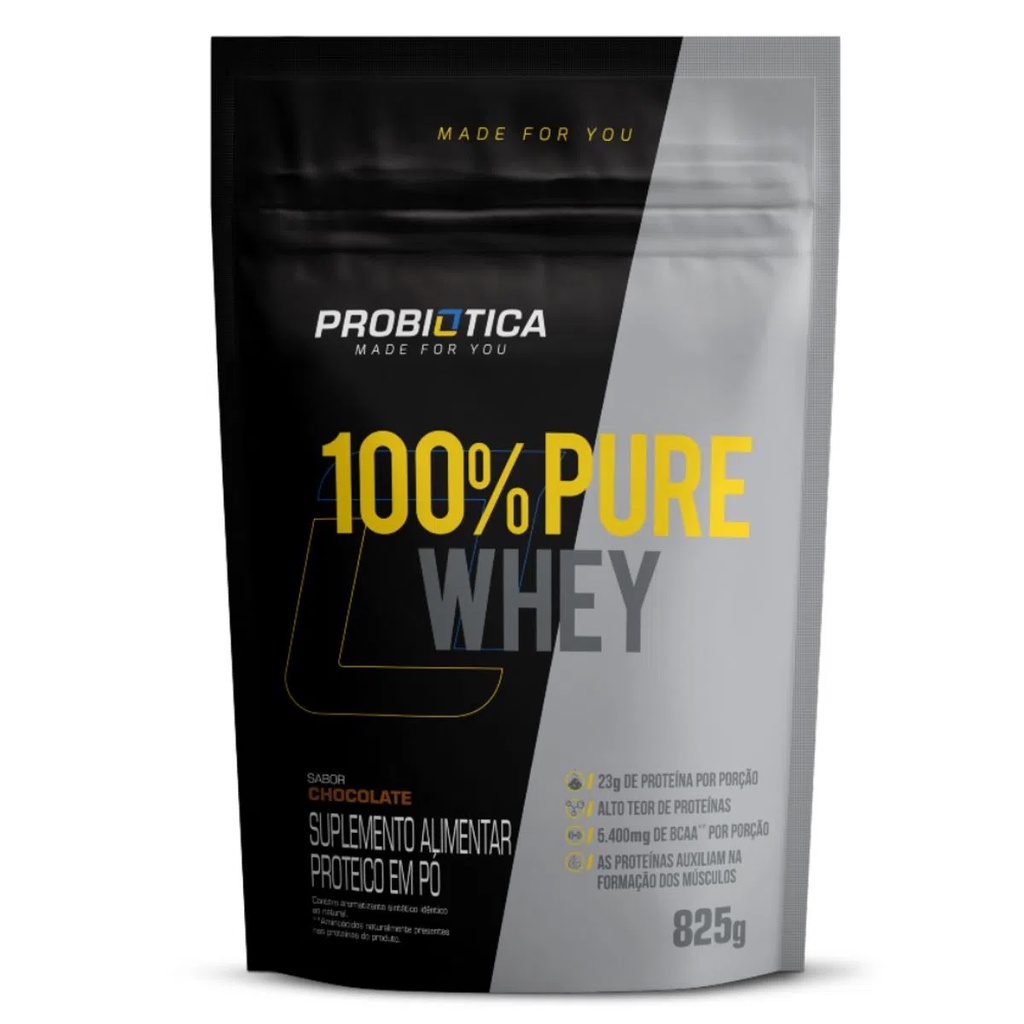 100% Pure Whey Refil 900G – Whey Protein Concentrado Probiotica – PRODUTO ORIGINAL