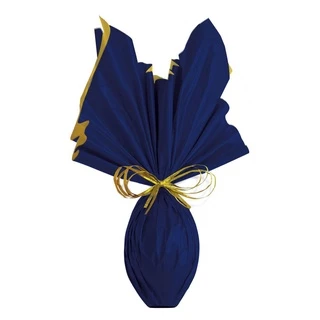 Folha para Ovos de Páscoa Double Face Acetinado Azul Marinho Ouro 69x89cm - 05 unidades - Cromus em Oferta na Shopee
