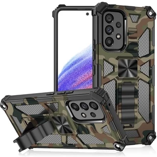 Capa Anti-Impacto Com Suporte Magnético De Camuflagem Militar Para Samsung Galaxy A53/A73/A13/5G/A33/A12/A52/A32/M33