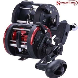Carretilha de pesca Sougayilang Carretel de pesca para pesca à corrica em água salgada Carretel de pesca para barco de água salgada