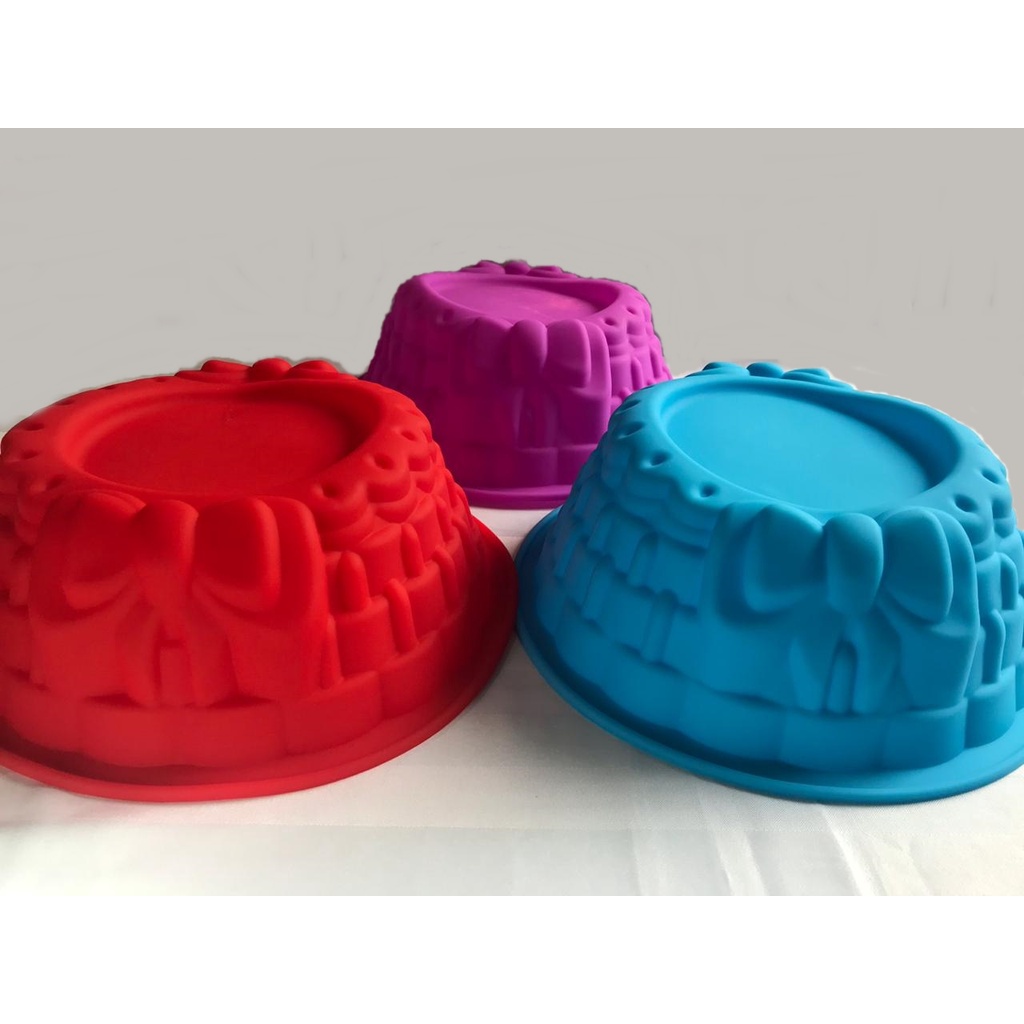 Forma de Rosa para Bolo, Pudim Redonda Em Silicone LAÇO