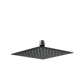 Ducha Inox Black Preto Fosco 20x20 Com Niple Suporte De Teto