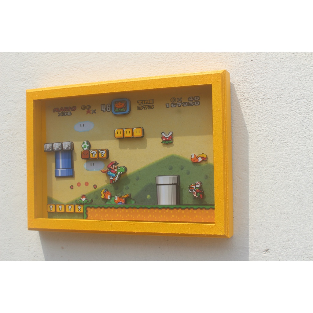 Quadro 3D SUPER MARIO WORLD EXCLUSIVO