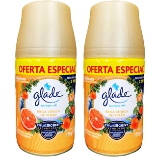 Kit 2 RefisGlade Automatic Odorizador Brisa Citrica de Verão 269ml