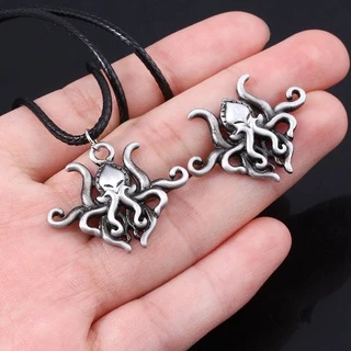 Cthulhu Colar Com Pingente De Polvo Myth Gram Total Retrô Moderno Punk Para Masculino E Mulheres