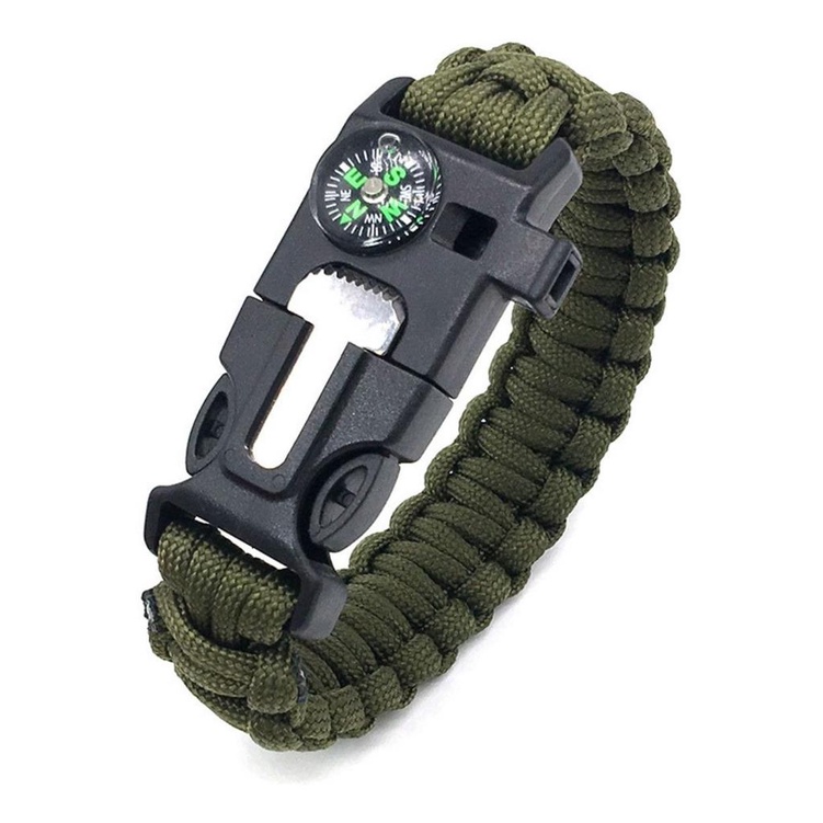 1pcs 21 em 1 pulseira de sobrevivência ajustável paracord, kit de  equipamento de emergência tática inclui lanterna sos n