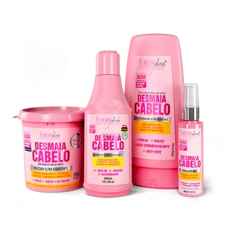 Kit Desmaia Cabelo com Shampoo, Condicionador, Máscara e Sérum