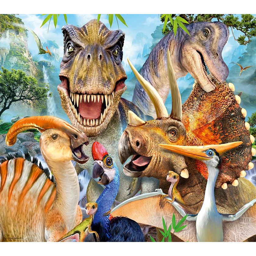 Painel Reto Tecido Dino Dinossauro Desenho Floresta 2x1,5m